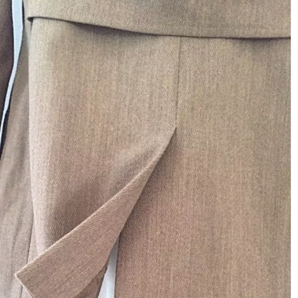 LOFT Wool Blend Taupe w/ Brown Velvet Collar - Picture 6 of 8